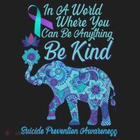 In A World Where You Can Be Anything Be Kind Elephant Golf Towel thumb 3
