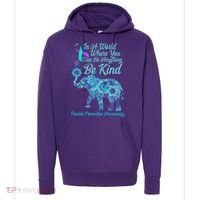 In A World Where You Can Be Anything Be Kind Elephant Hoodie thumb 0