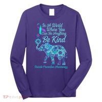 In A World Where You Can Be Anything Be Kind Elephant Long Sleeve Shirt thumb 0