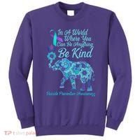 In A World Where You Can Be Anything Be Kind Elephant Sweatshirt thumb 0