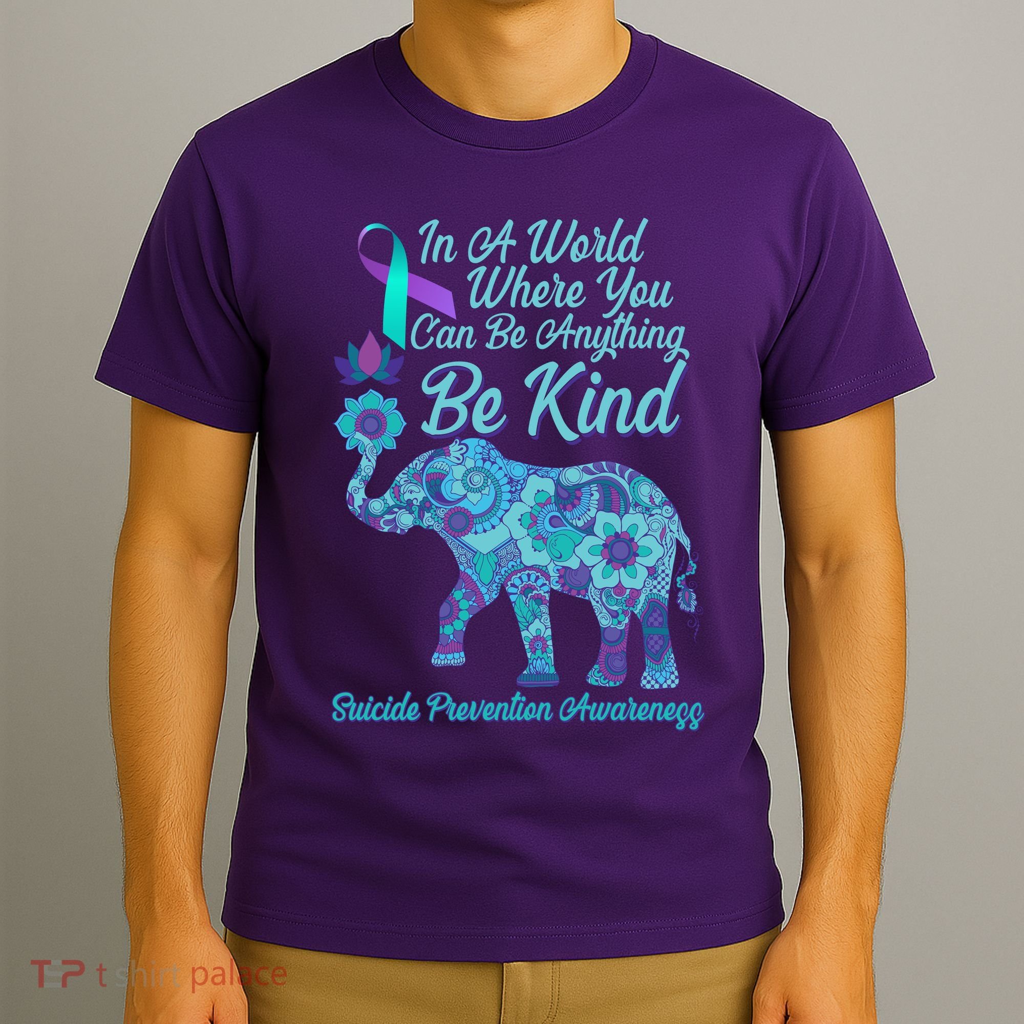 In A World Where You Can Be Anything Be Kind Elephant T-Shirt