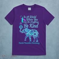 In A World Where You Can Be Anything Be Kind Elephant T-Shirt thumb 5