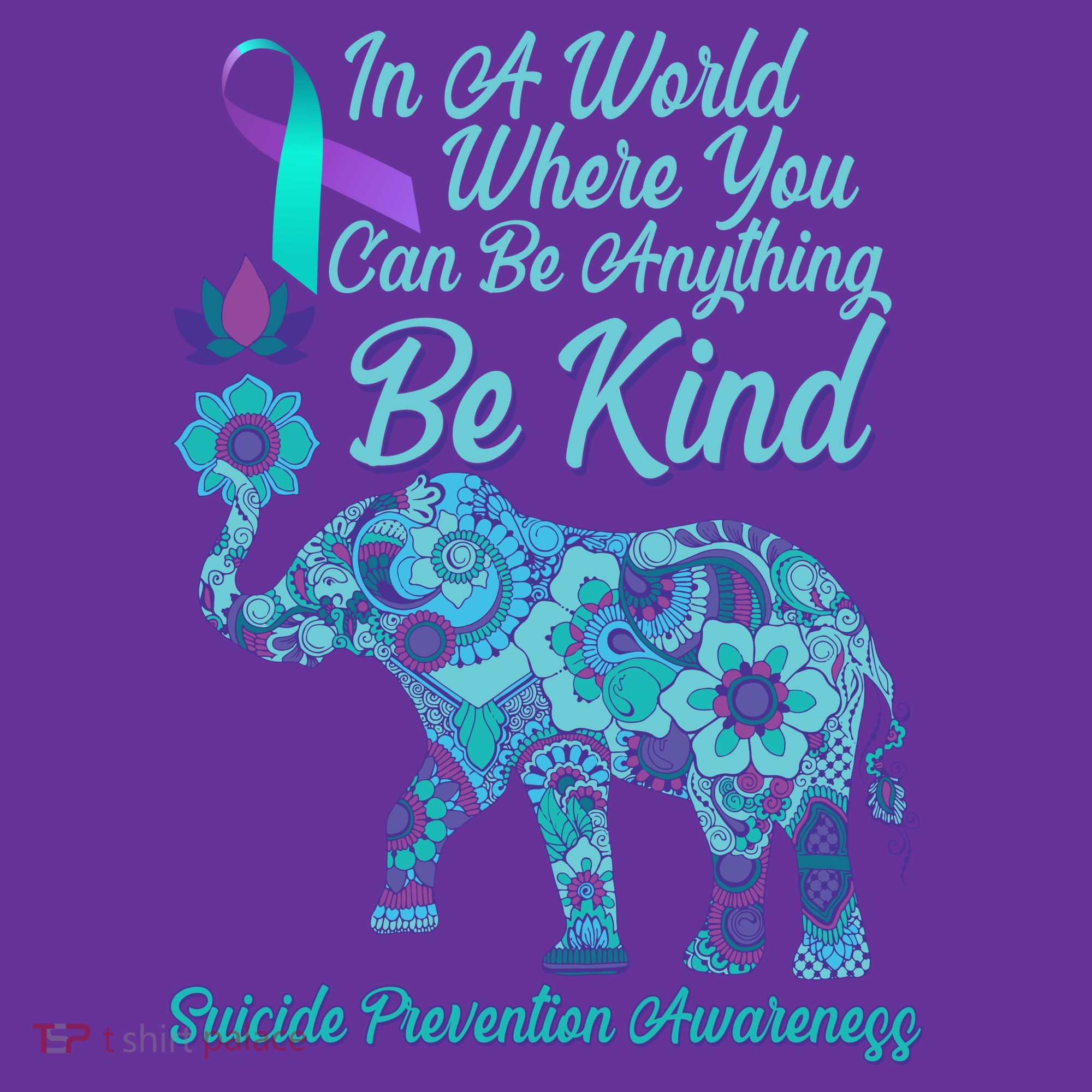In A World Where You Can Be Anything Be Kind Elephant Button