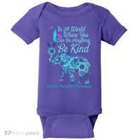 In A World Where You Can Be Anything Be Kind Elephant Baby Bodysuit thumb 0
