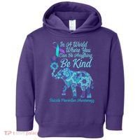 In A World Where You Can Be Anything Be Kind Elephant Toddler Hoodie thumb 0