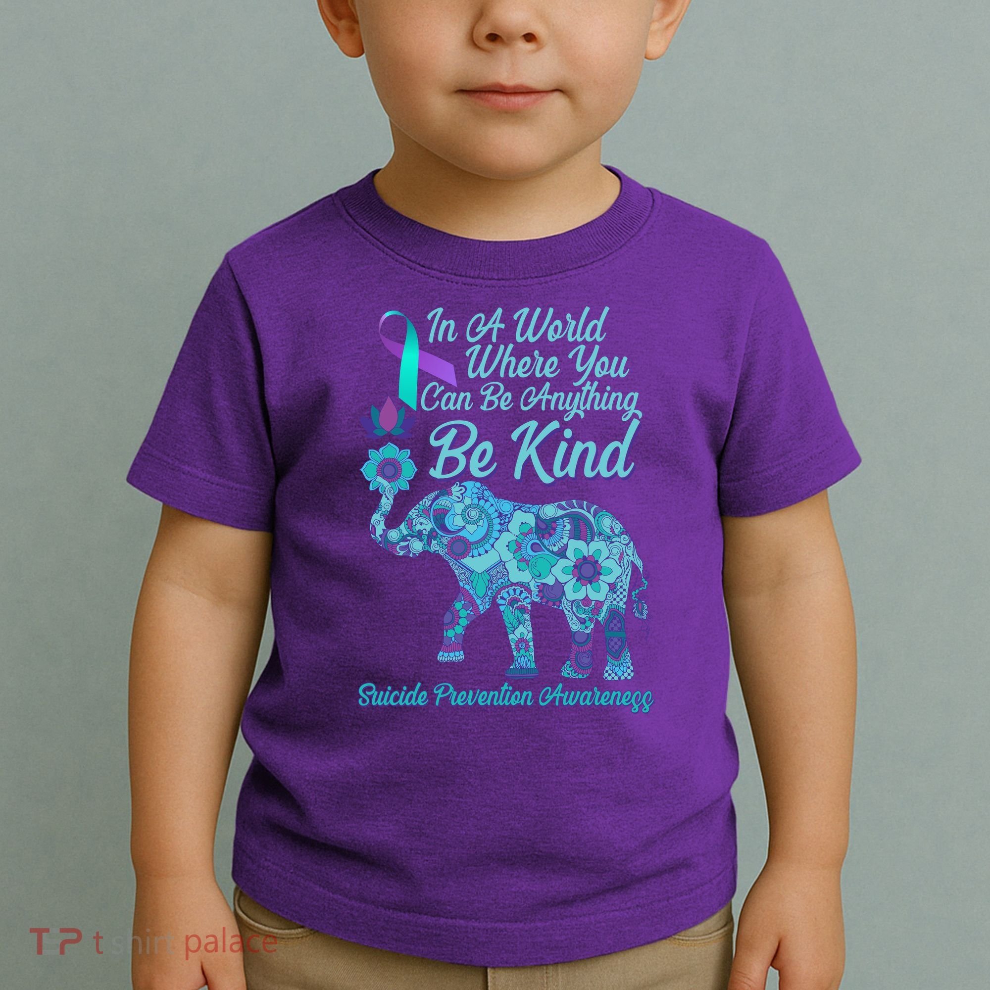 In A World Where You Can Be Anything Be Kind Elephant Toddler T-Shirt