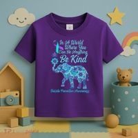 In A World Where You Can Be Anything Be Kind Elephant Toddler T-Shirt thumb 3