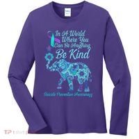 In A World Where You Can Be Anything Be Kind Elephant Women's Long Sleeve Shirt thumb 0