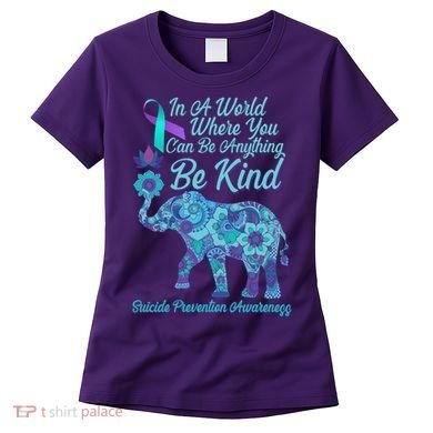 In A World Where You Can Be Anything Be Kind Elephant Women's T-Shirt