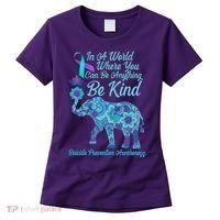 In A World Where You Can Be Anything Be Kind Elephant Women's T-Shirt thumb 0