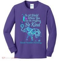 In A World Where You Can Be Anything Be Kind Elephant Kids Long Sleeve Shirt thumb 0