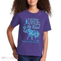 In A World Where You Can Be Anything Be Kind Elephant Kids T-Shirt thumb 2