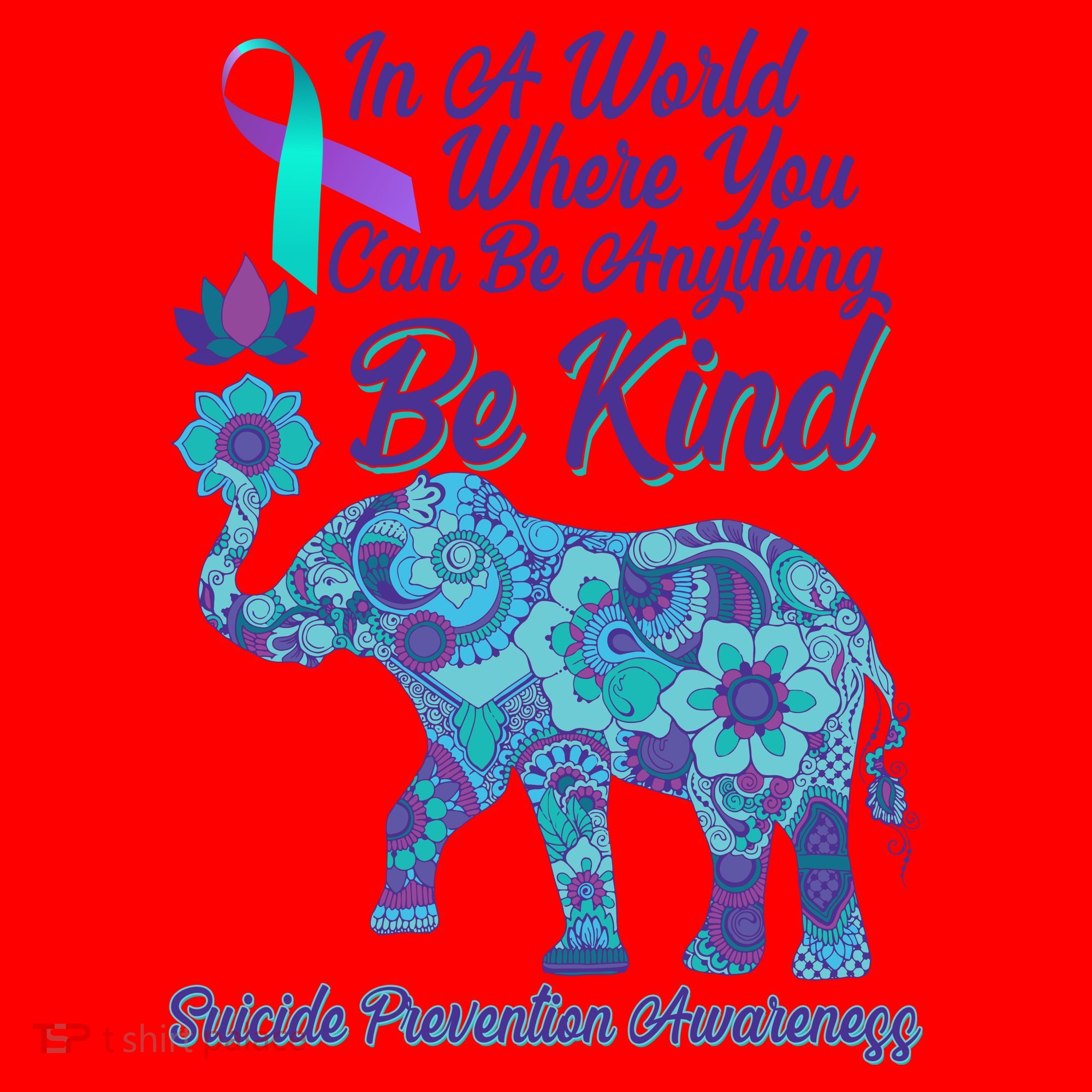 In A World Where You Can Be Anything Be Kind Elephant Santa Hat