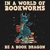 In A World Full Of Bookworms Be A Book Dragon Apron thumb 3