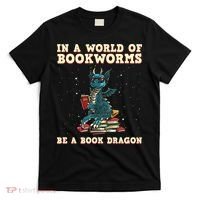 In A World Full Of Bookworms Be A Book Dragon T-Shirt thumb 0