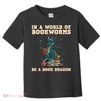 In A World Full Of Bookworms Be A Book Dragon Toddler T-Shirt thumb 0