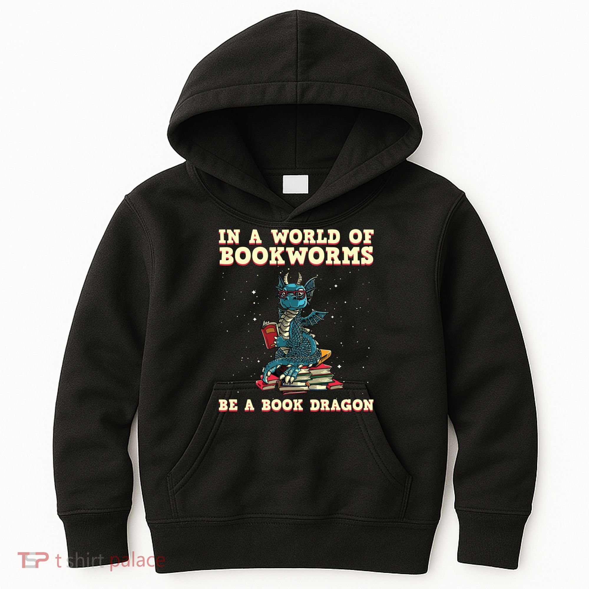 In A World Full Of Bookworms Be A Book Dragon Kids Hoodie