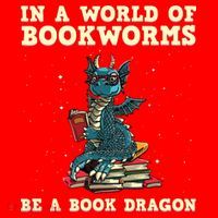 In A World Full Of Bookworms Be A Book Dragon Santa Hat thumb 1