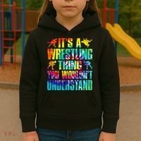 It's A Wrestling Thing You Wouldn't Understand  Fan Fighter  Kids Hoodie thumb 3