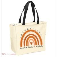 Infertility Awareness Week In April We Wear Orange IVF Tote Bag thumb 2