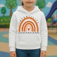 Infertility Awareness Week In April We Wear Orange IVF Kids Hoodie thumb 3