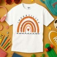 Infertility Awareness Week In April We Wear Orange IVF Kids T-Shirt thumb 3