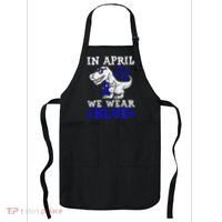 In April We Wear Blue T rex Dinosaur Child Abuse Prevention Apron thumb 0