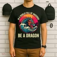 In A World Full Of Unicorns Be A Dragon Unicorns & Dragons Dragon Lovers T-Shirt thumb 6