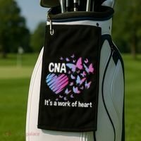 It's A Work Of Heart CNA Certified Nursing Assistant Golf Towel thumb 2