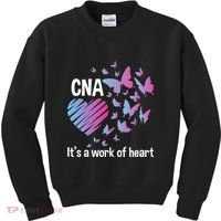 It's A Work Of Heart CNA Certified Nursing Assistant Kids Sweatshirt thumb 0
