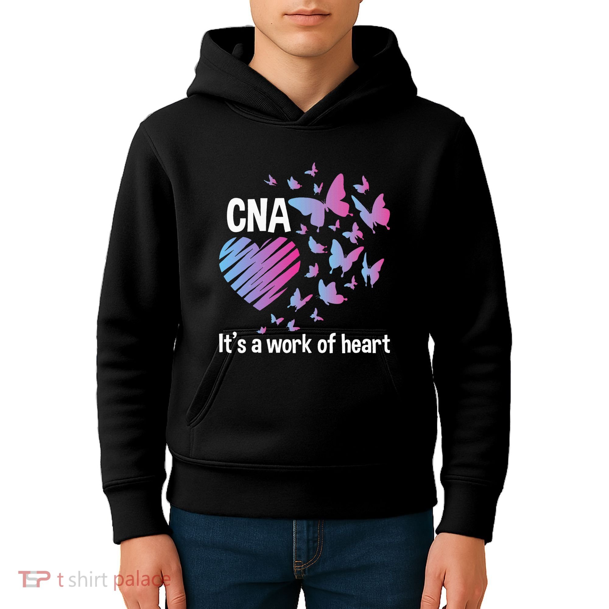 It's A Work Of Heart CNA Certified Nursing Assistant Kids Hoodie