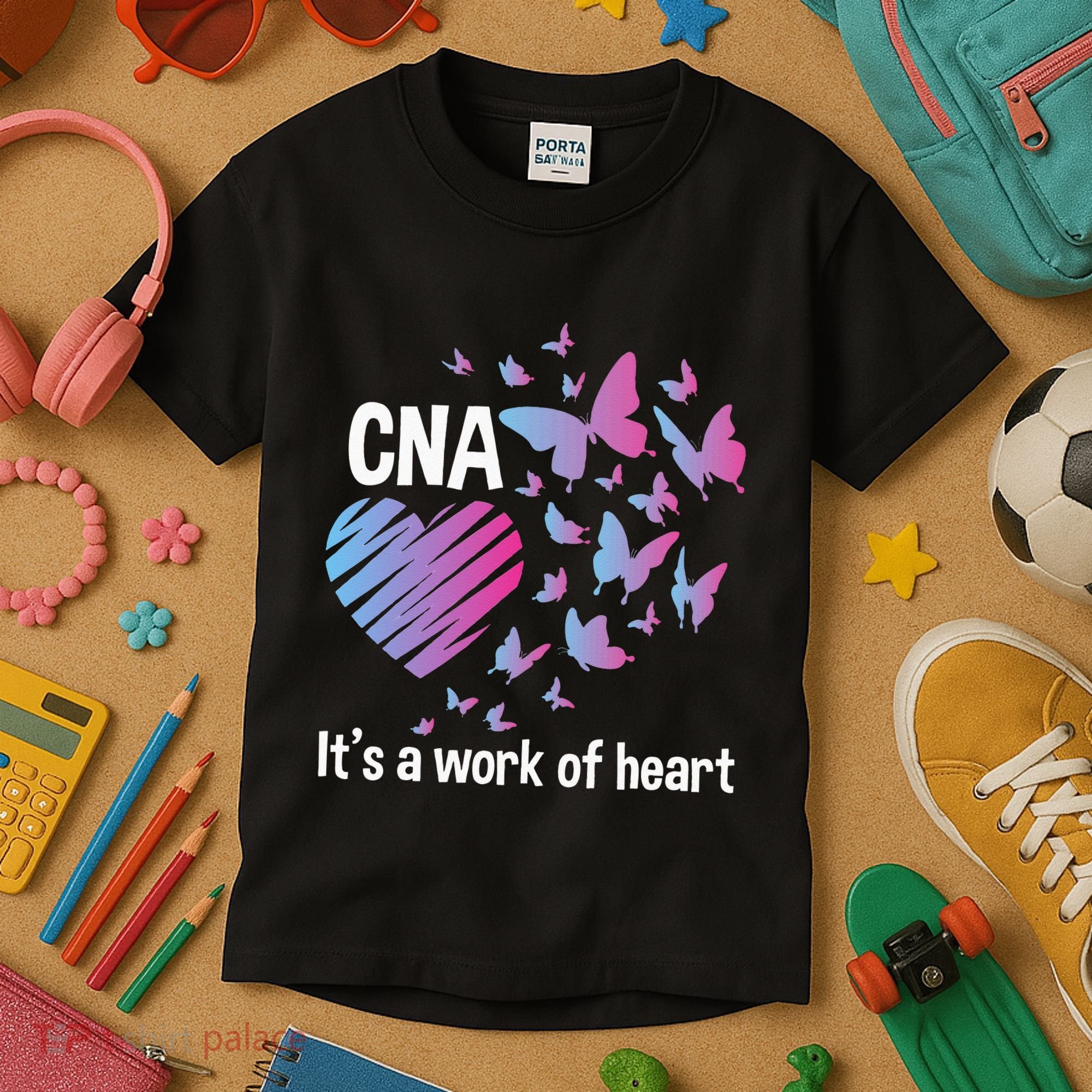 It's A Work Of Heart CNA Certified Nursing Assistant Kids T-Shirt