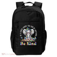 In A World Where You Can Be Anything Be Kind Autism Elephant Backpack thumb 0