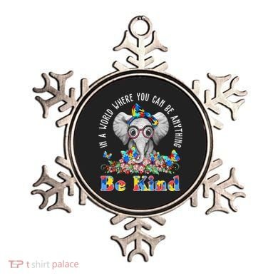 In A World Where You Can Be Anything Be Kind Autism Elephant Ornament