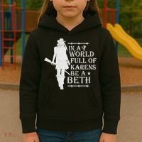 In A World Full Of Karens Be A Beth Kids Hoodie thumb 3