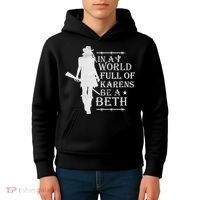 In A World Full Of Karens Be A Beth Kids Hoodie thumb 4