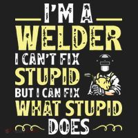 I'm A Welder I Can't Fix Stupid Funny Welding Tee Golf Towel thumb 3