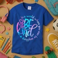 In A World Where You Can Be Anything Be Kind Kindness Gift Kids T-Shirt thumb 3