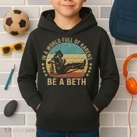 In A World Full Of Karens Be A Beth Kids Hoodie thumb 2