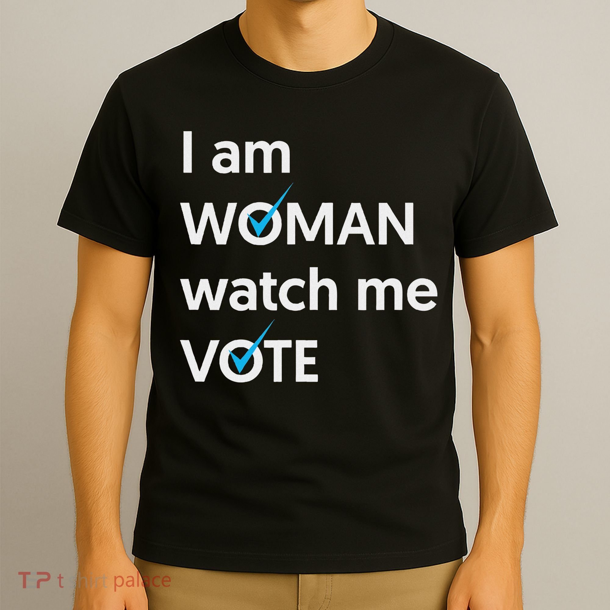I Am Woman Watch Me Vote 2024 Blue Wave Vote T-Shirt