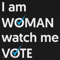 I Am Woman Watch Me Vote 2024 Blue Wave Vote Polo thumb 3
