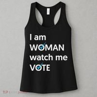 I Am Woman Watch Me Vote 2024 Blue Wave Vote Women's Tank Top thumb 3