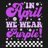 In April We Wear Purple Military Child Month Military Women's Tank Top thumb 5
