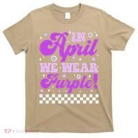 In April We Wear Purple Military Child Month Military T-Shirt thumb 0