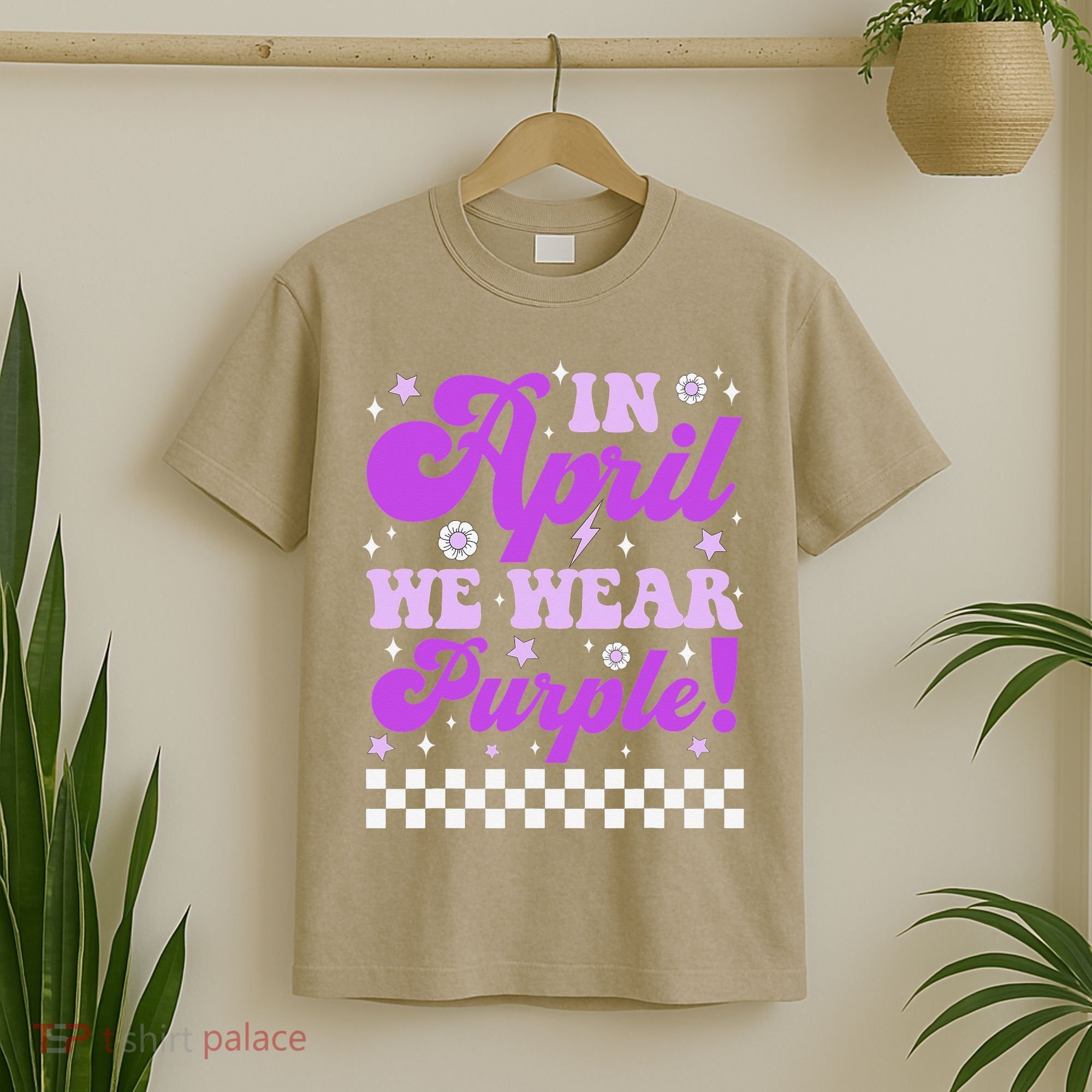 In April We Wear Purple Military Child Month Military T-Shirt