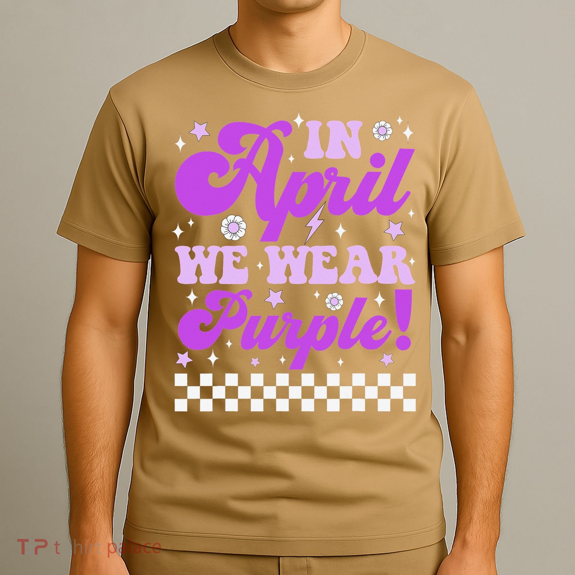 In April We Wear Purple Military Child Month Military T-Shirt