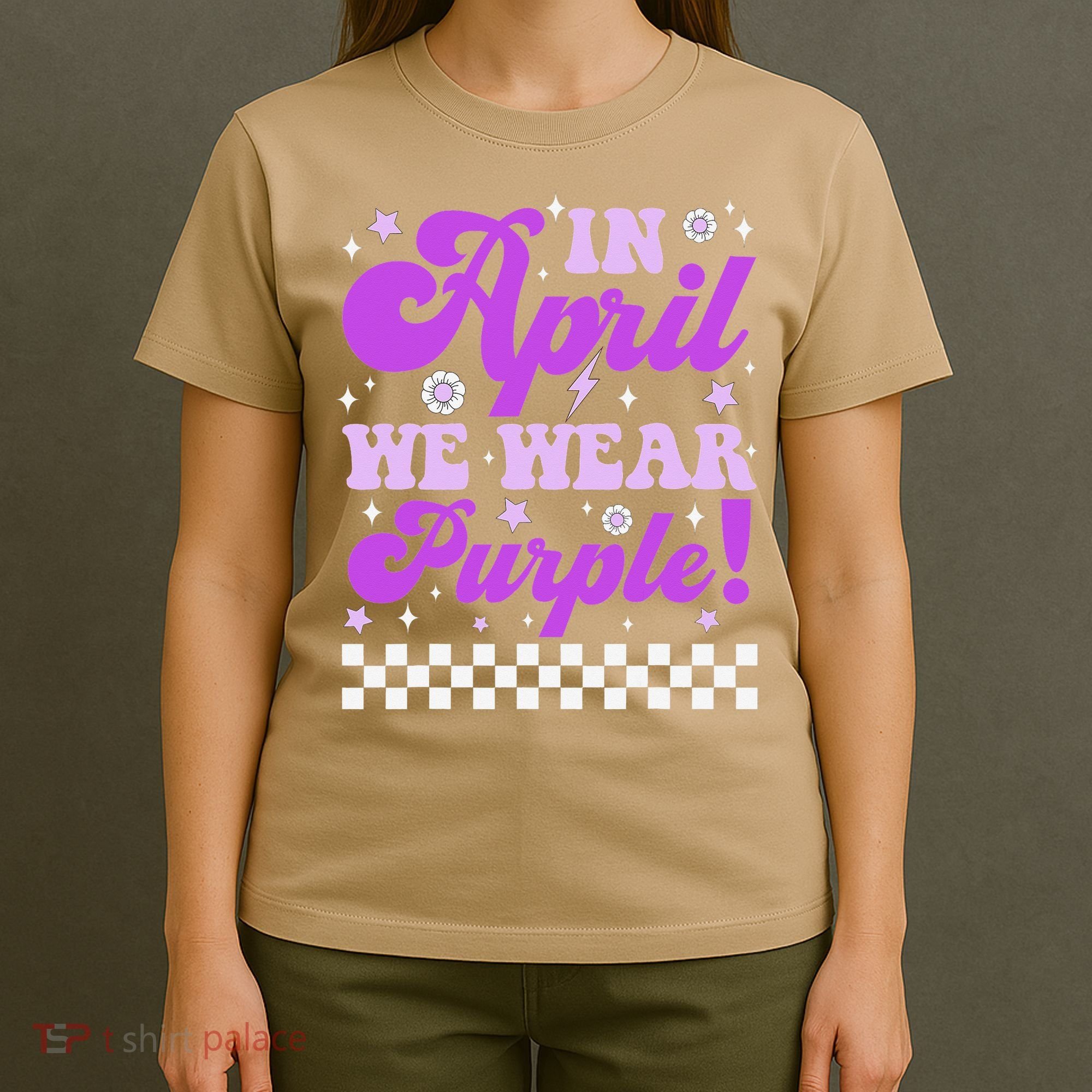 In April We Wear Purple Military Child Month Military T-Shirt