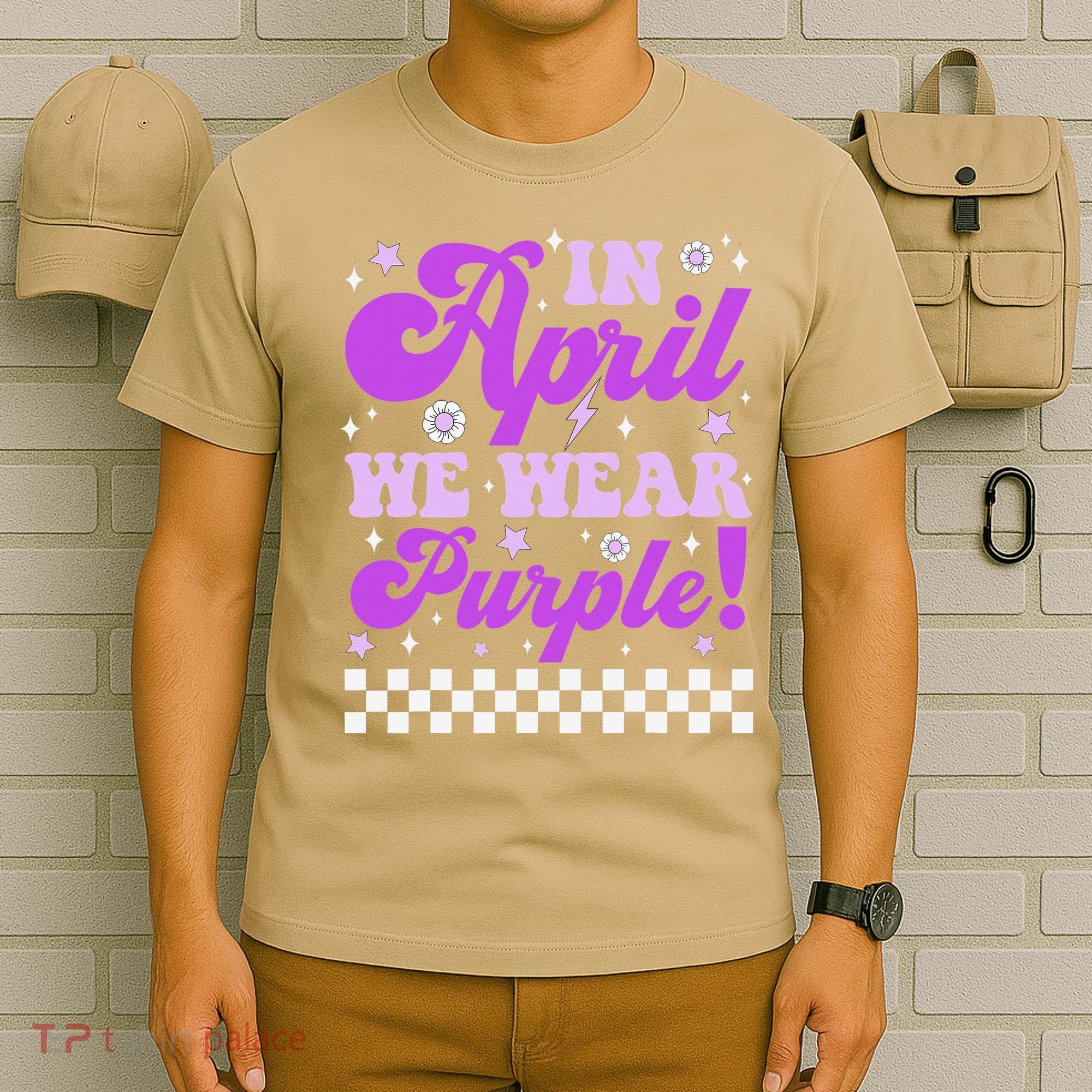 In April We Wear Purple Military Child Month Military T-Shirt