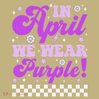 In April We Wear Purple Military Child Month Military T-Shirt thumb 7