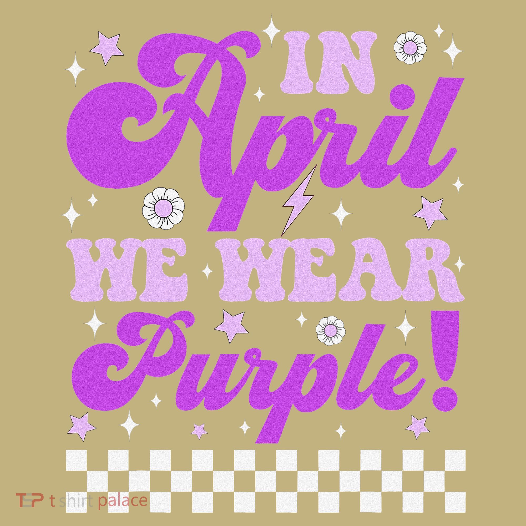 In April We Wear Purple Military Child Month Military T-Shirt